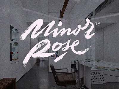 Minor Rose beauty branding brush calligraphy custom flow fun goodtype hip lettering logo newyork raw salon script signature style type unique vibes