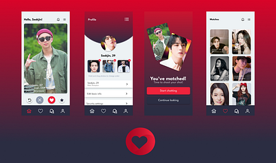 Copine Dating App design graphic design ui ux