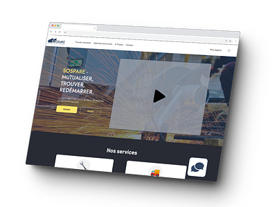 SoSpare - a website for an industrial company design web webdesign