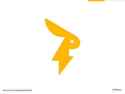 Power Rabbit Logo Identity | Buy This Logo concept logo dayagraphics design electric logo illustration logo logobrand logobranding logotype minimal power logo power rabbit rabbit logo yellow rabbit