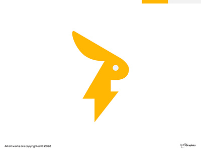 Power Rabbit Logo Identity | Buy This Logo concept logo dayagraphics design electric logo illustration logo logobrand logobranding logotype minimal power logo power rabbit rabbit logo yellow rabbit