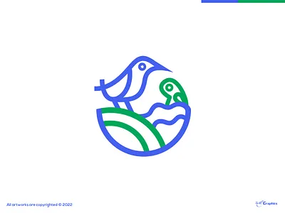 Bird Logo Concept | Buy This Logo bird bird family blue branding dayagraphics design eco green illustration logo logobrand logobranding logotype minimal minimal birds logo nest logo