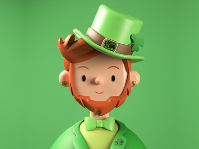 Leprechaun Toy Face 3d animation avatars caricature character design graphic design identity illustration motion graphics nfts ui