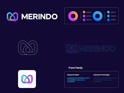 Merindo. branding, logo design, visual identity brand brand identity branding design graphic design identity logo logo design logo designer logo mark logodesign logos logotype mark minimalist logo modern logo modern m letter symbol typography visual identity