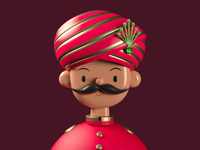 Maharaja Toy Face 3d animation avatars design identity illustration nfts toys ui