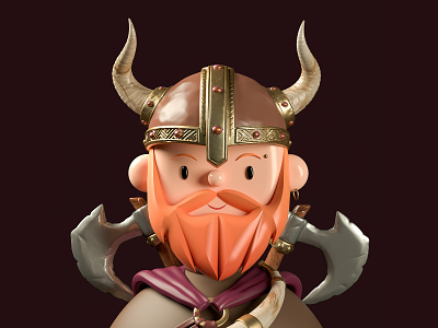 Viking Toy Face 3d animation avatars graphic design identity illustration motion graphics nfts portraits ui