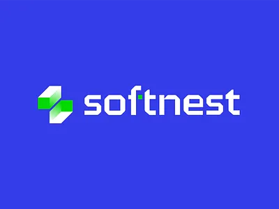 Softnest - Delivering Technology Solutions branding concept design flat geometric logo minimal real estate technology