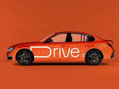 BMW Car Mockup bmw branding car design freebie graphic design mockup photoshop premium psd template