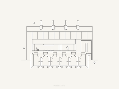 HDH Kitchen graphic design illustration ilustración line illustration minimalist vector vector design