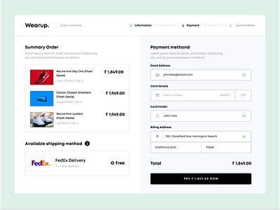 Checkout page UI design app design checkout checkout page clean clean ui design elegant design minimal design modern clean ui payment payment section ui ux web web app design web design