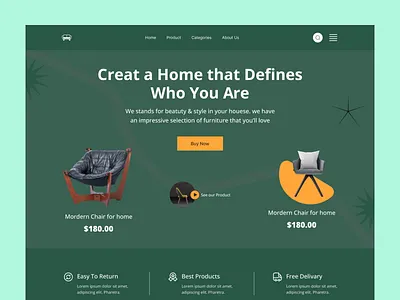 Furniture Web Header bedroom clean creative dribble2022 e commerce furniture habib home furniture homedecor landing page online store sofa store ui web design web3 wood working interior