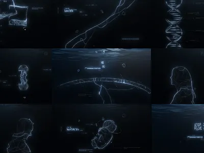 The movie Motion design ae animation fui hud motion sci fi title design ui 动效