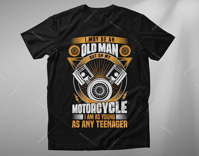 I may be an old man But on my Motorcycle, Biker t shirt graphic design tshirt