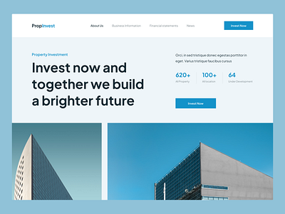 Property Investment Landing Page branding design hero section landing page property investment ui design ui exploration ui ux design