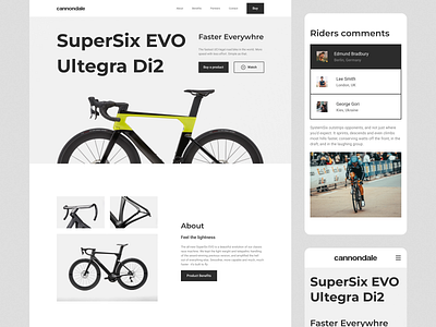 Bike Landing Page 🚴 bike branding design graphic design landing typography ui web design website