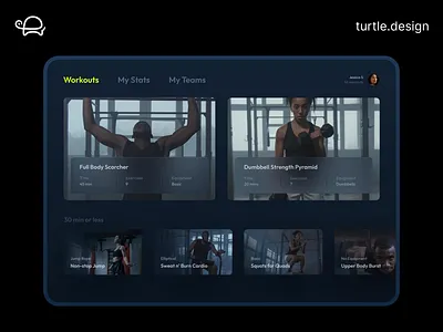 Choose Your Workout - Social Fitness App animations app fitness productdesign ui ux