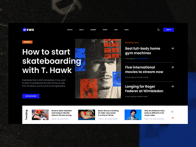 News Platform 🗞️ blo branding design graphic design halo lab landing news typography ui web design website