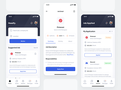 Job Search Mobile App app application job jobs mobile search ui ux