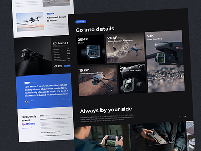 DJI Mavic Landing Page branding design dji mavic 3 graphic design landing typography ui web design website