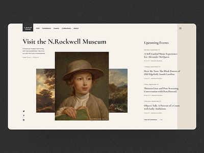 Museum Website 🖼️ art branding design graphic design landing museum typography ui web design website