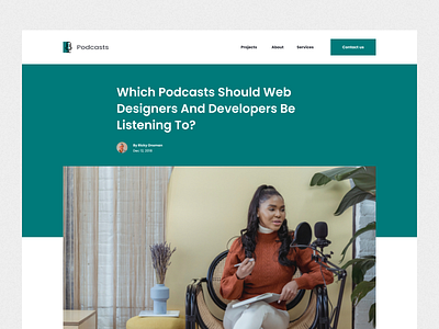 Podcast Website 🎧 blog branding design graphic design landing news podcasr typography ui web design website