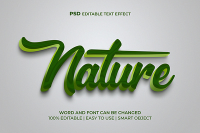 Nature 3D Text Effecft rudiments