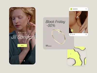 Eye-Catcher Brand aesthetics animation branding design elegant graphic design inspiration jewelry motion graphics social networks