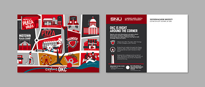 Welcome to SNU Postcards branding design graphic design illustration okc postcards vector