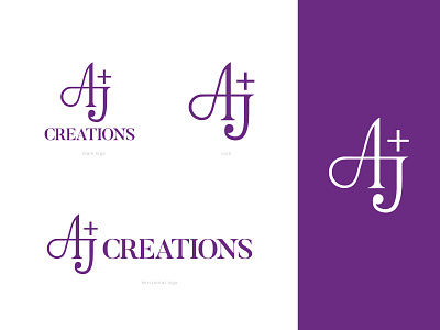 A+J Creations logo aj branding design icon logo logodesign logotype minimal vector