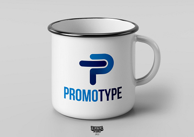 PromoType Logo (on Mug) branding design graphic graphic design graphicdesign logo marketing mug promo promotion promotype pt tp type vector