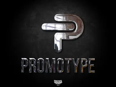 PromoType Logo (Chrome) branding chrome design graphic graphic design graphicdesign logo marketing promo promotion promotype pt tp type vector