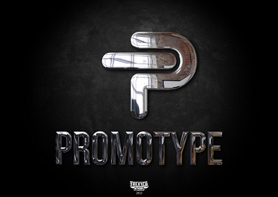 PromoType Logo (Chrome) branding chrome design graphic graphic design graphicdesign logo marketing promo promotion promotype pt tp type vector