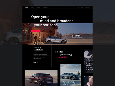 Audi Website car clean design flat interface ui ux web web design webdesign