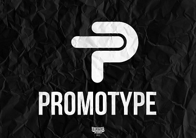 PromoType Logo (White on Black) branding design graphic graphic design graphicdesign logo marketing promo promotion promotype pt tp type vector