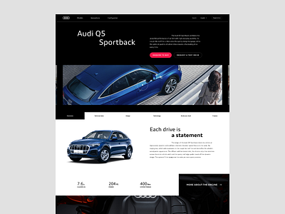 Audi Website car clean design flat interface ui ux web web design web site