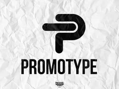 PromoType Logo (Black on White) branding design graphic graphic design graphicdesign logo marketing promo promotion promotype pt tp type vector