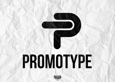 PromoType Logo (Black on White) branding design graphic graphic design graphicdesign logo marketing promo promotion promotype pt tp type vector