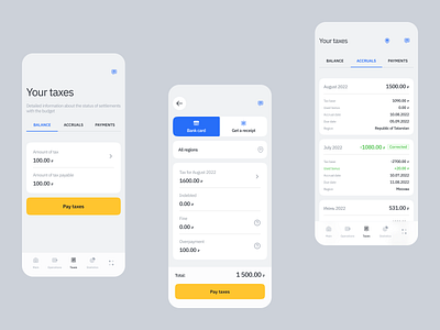 Tax app app bank banking clean design flat interface mobile money pay tax ui ux