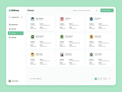 Invoice client Page accounting case study client page design finance ui ux visual web web design website