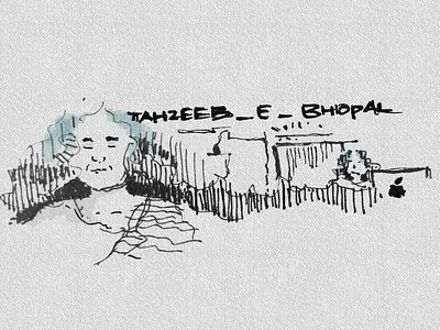 TAHZEEB_E_BHOPAL - 1 character graphic design storyboard