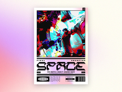 Print training - shuttle space poster brutalist colorful photography poster print printdesign printisnotdead space training