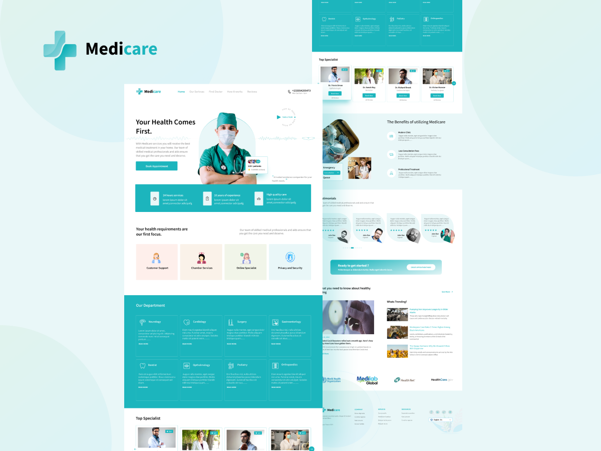 Example of Medicare Landing page concept