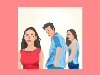 Bigger Fish couple digital illustration funny graphic art graphic design graphic illustration illustration meme