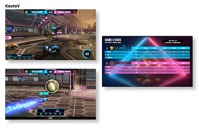 Rocket League Custom HUD Spectator OBS Overlay broadcast casting custom overlay custom stream overlays design dynamic overlay hud illustration logo obs overlay rlcs rocket league rocket league broadcast overlay streaming ui