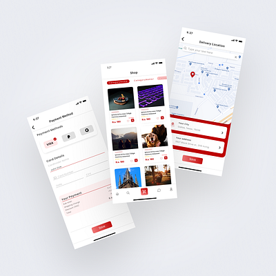 Mobile App design for a eCommerce Company app design design mobile app design mobile application ui ux