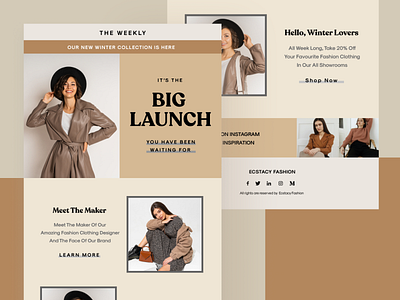 Emailer Design : Clothing Brand 3d animation branding design design system email design emailer design graphic design illustration landing page logo marketing collateral motion graphics saas ui ux