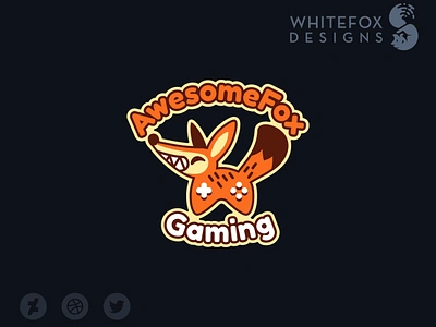 AwesomeFox Gaming branding controller design fox logo vector videogames