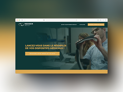 A landing page for a small business reproposing medical material landingpage marketing page ui web