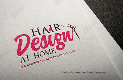 Hair Design At Home branding design graphic design graphicwallet illustration logo typography ui ux vector