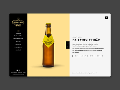 E-Commerce Website Design beer beer shop beer website branding brewery dark e commerce home page interface design landing page minimal modern onlineshop product sale store website